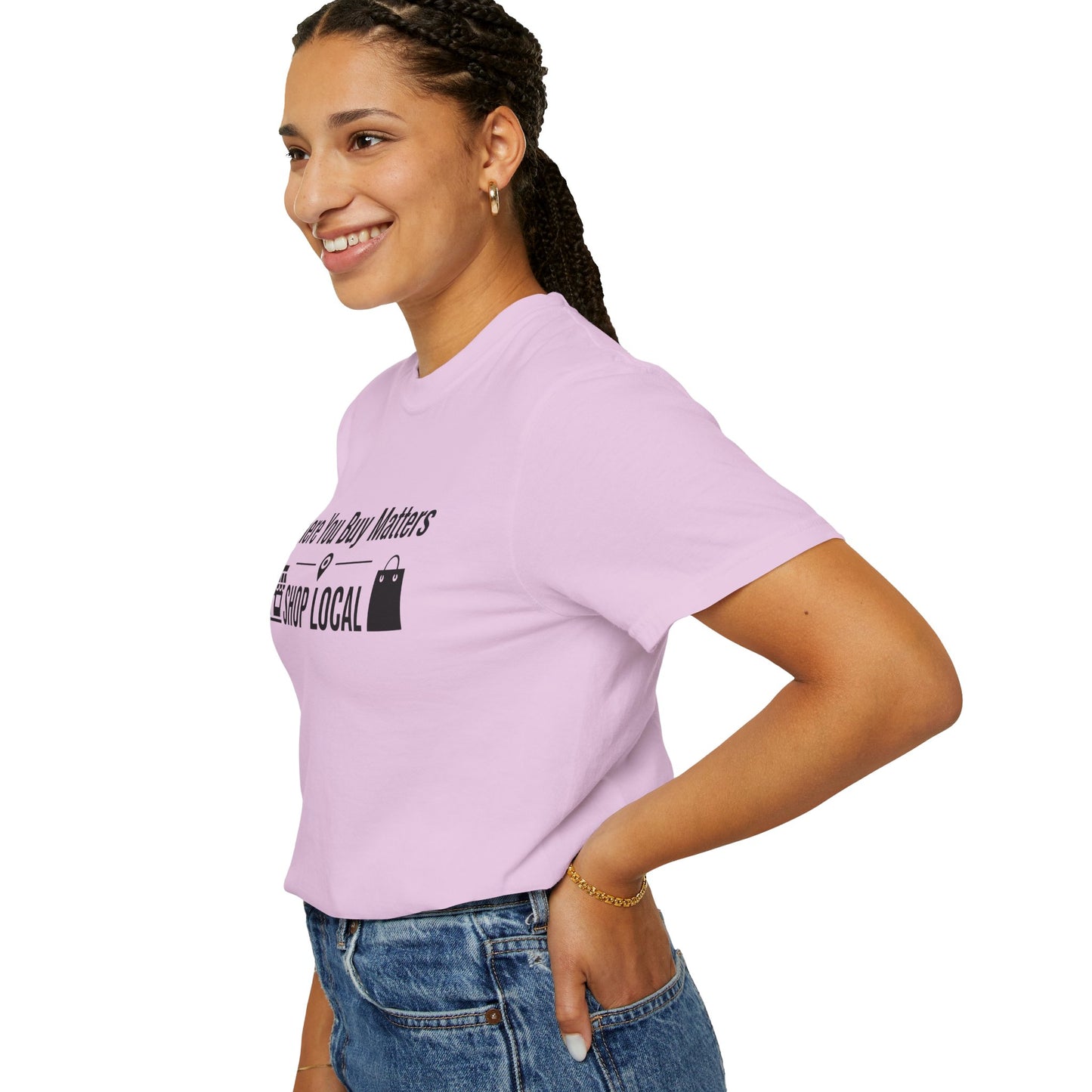 Shop Local T-Shirt — "Where You Buy Matters" Community Support Tee