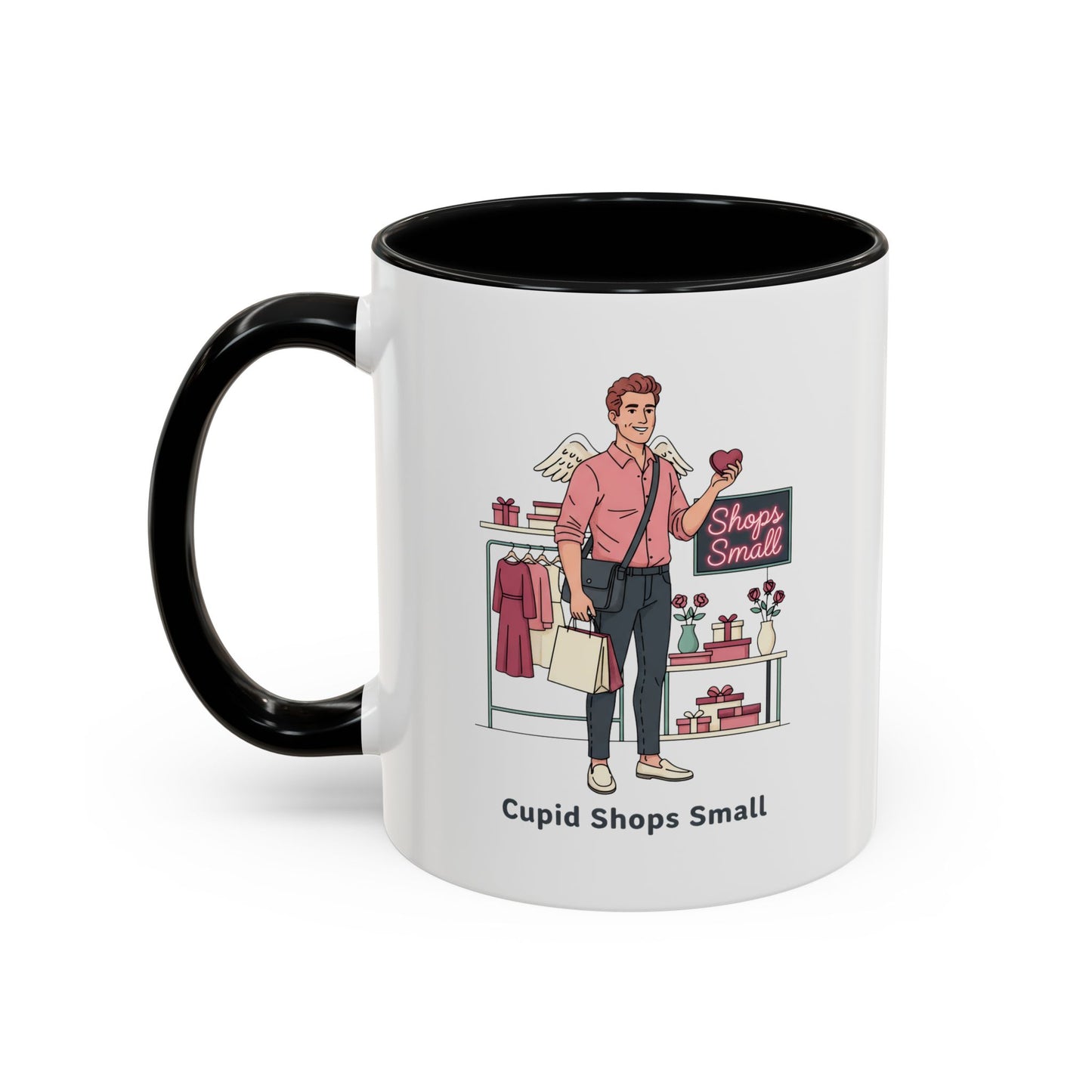 Cupid Shops Small Accent Coffee Mug — Valentine’s Day Small Business Support Gift