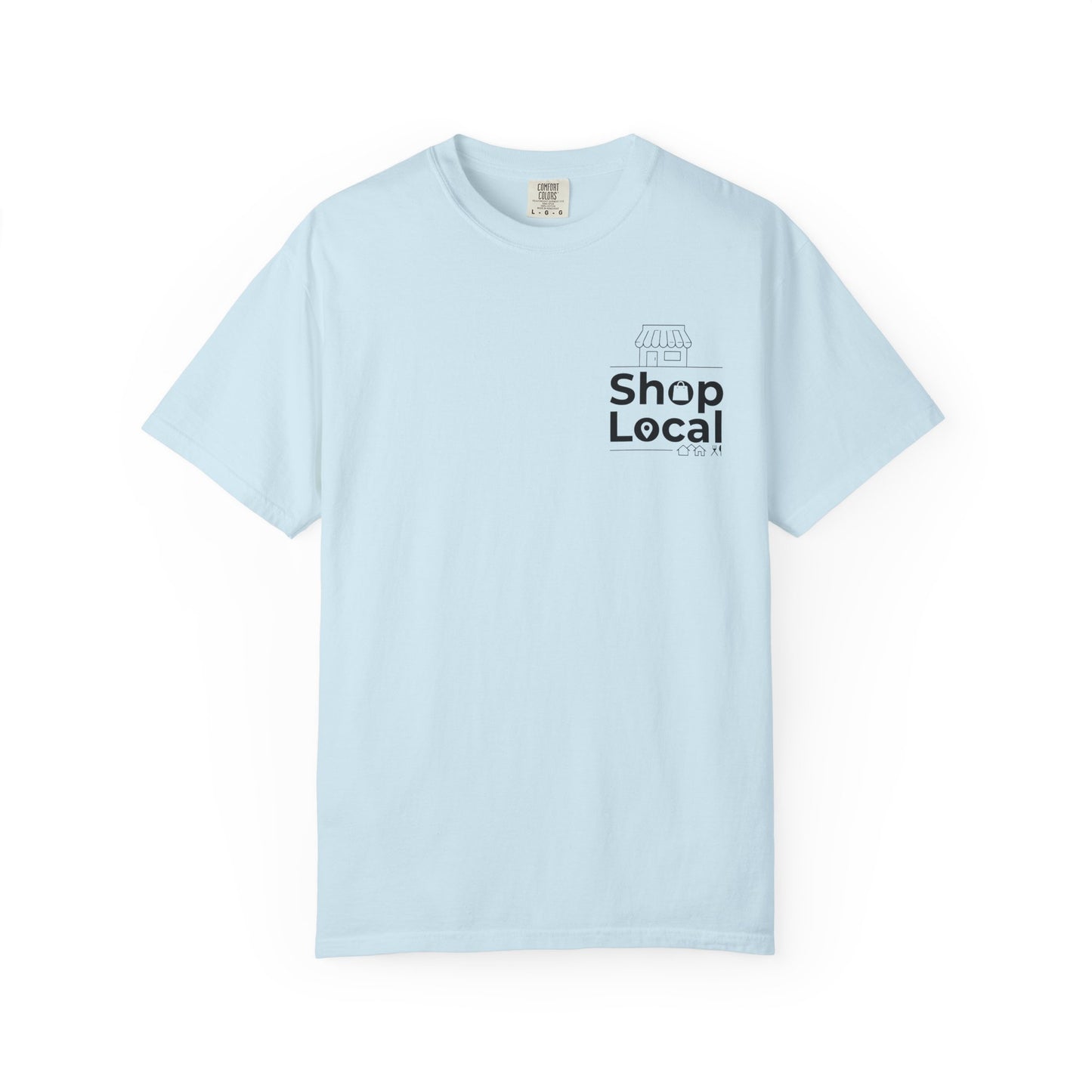 Shop Local T‑Shirt — Minimal Chest Logo Tee for Small Business Support